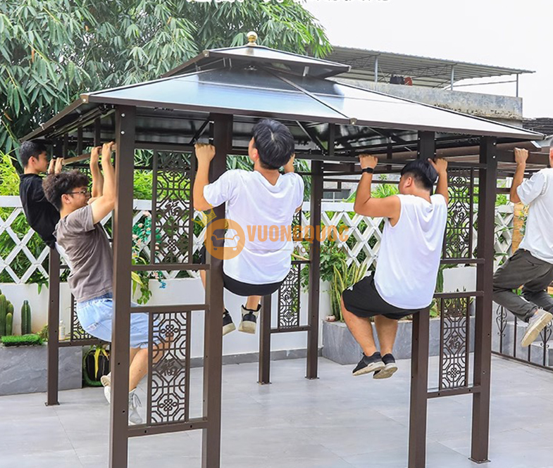 chòi ngoài trời để sân vườn tích hợp năng lượng mặt trời zxc123