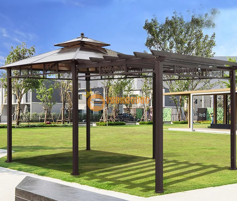 chòi sân vườn kết hợp giàn nho zxc114