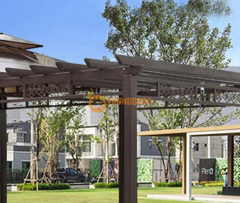 chòi sân vườn kết hợp giàn nho zxc114