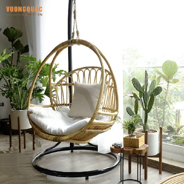 Ghế xích đu bằng mây tự nhiên 