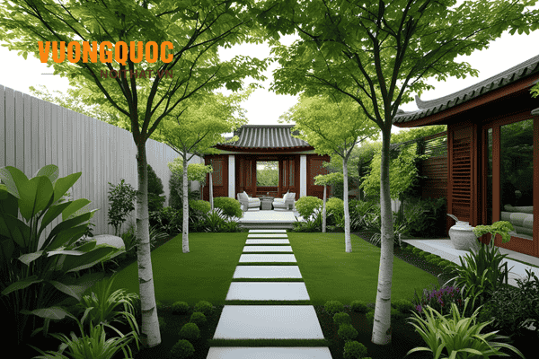 Cách bố trí tổng thể sân vườn theo phong thuy